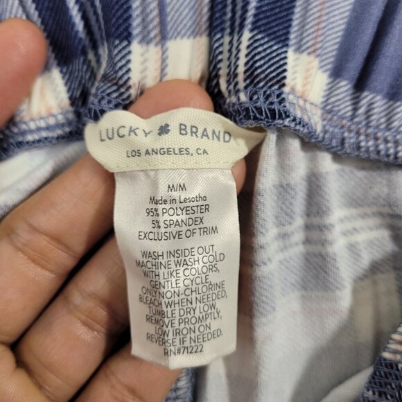 NEW Lucky Brand 2-Pack Women's M Lounge Pants For Plaid & Solid  M - Picture 3 of 4